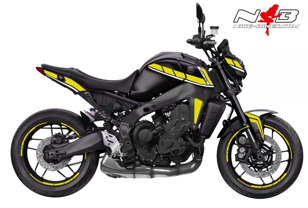 Foliendesign YAMAHA MT09 B.j. 2021 Hornet Yellow
