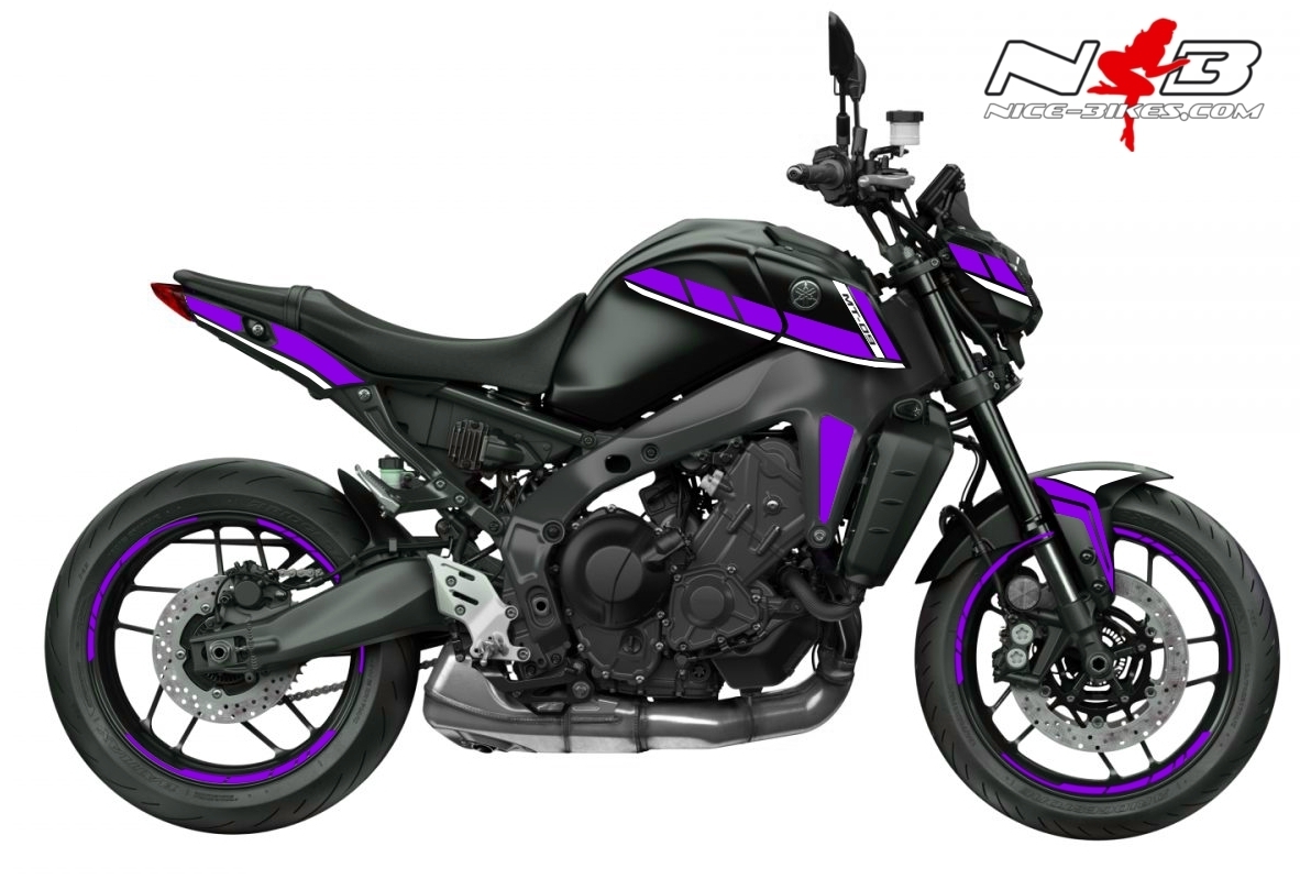 Foliendesign YAMAHA MT09 B.j. 2021 Manga Violett
