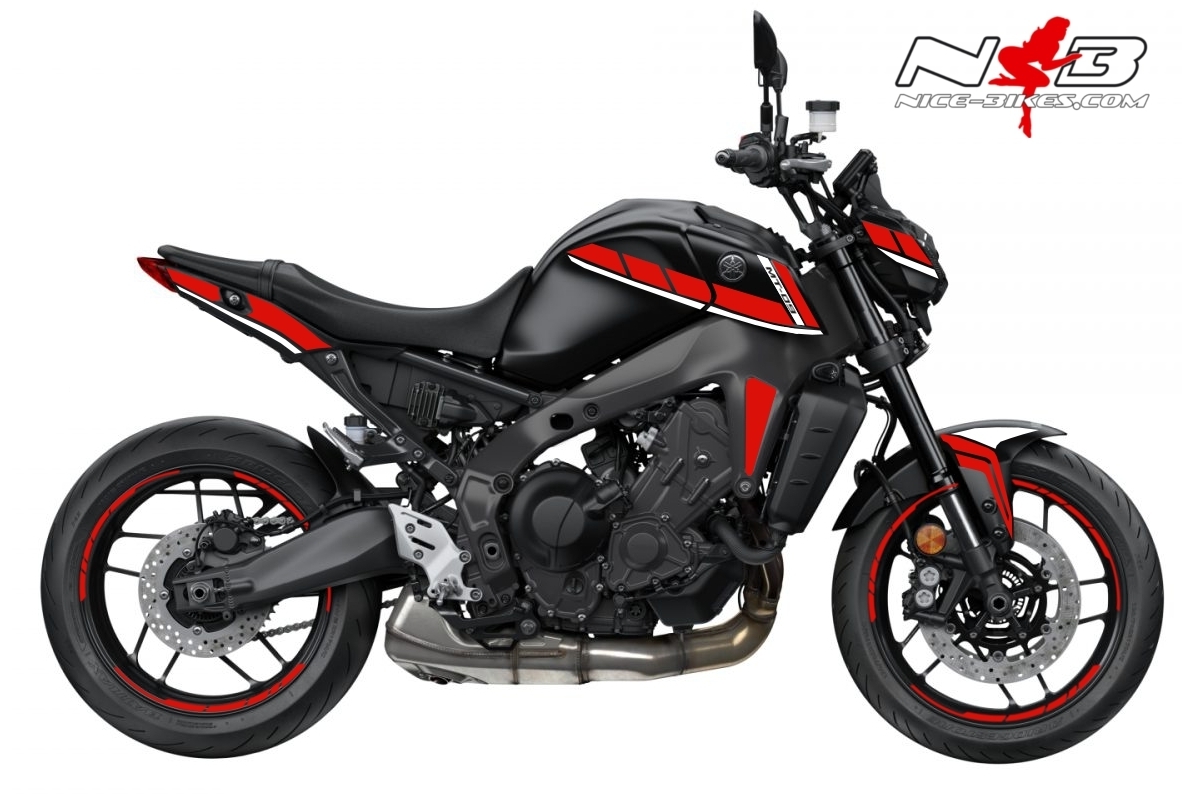 Foliendesign YAMAHA MT09 B.j. 2021 Racing Red