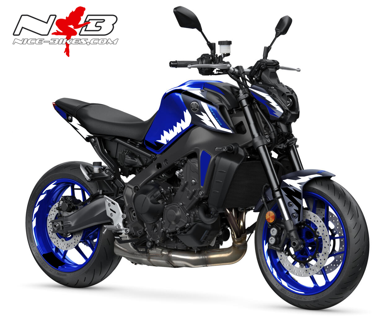 Foliendesign YAMAHA MT-09 Bj. 2022 Racing White