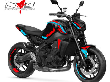 Foliendesign MT-09 Bj. 2022 Racing Red - Light Blue