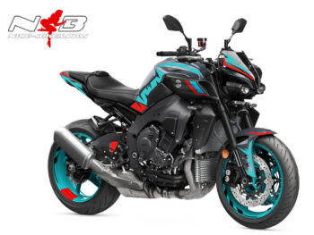 Foliendesign YAMAHA MT-10  Cyan Red Edition
