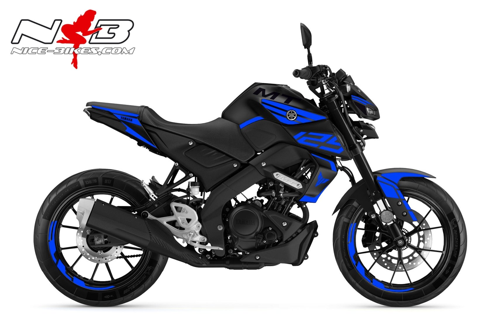 Foliendesign YAMAHA MT125 Bj. Racing Blue