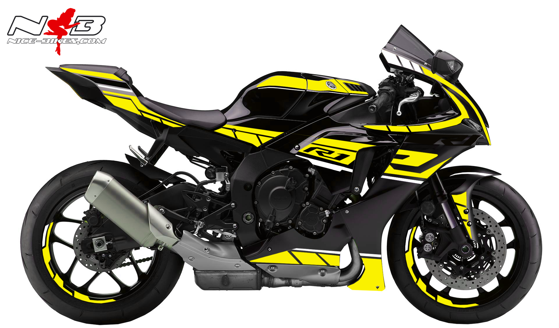 Foliendesign YAMAHA R1 Hornet Yellow