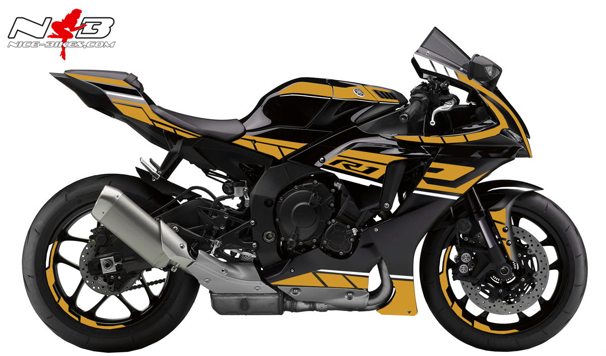 Foliendesign YAMAHA R1 Olympic Gold
