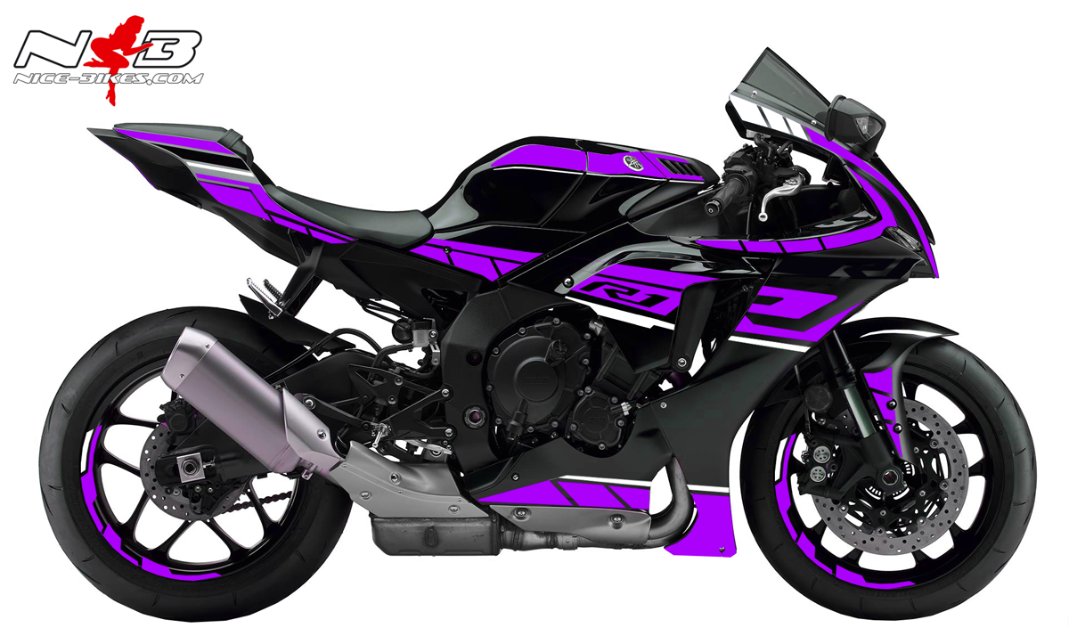 Foliendesign YAMAHA R1 Manga Violett