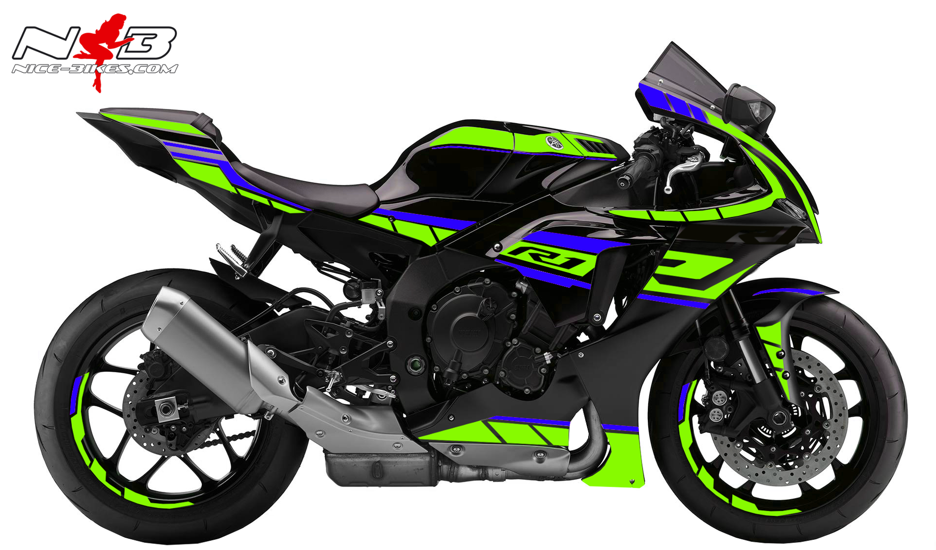 Foliendesign R1 Limegreen - Manga Violett