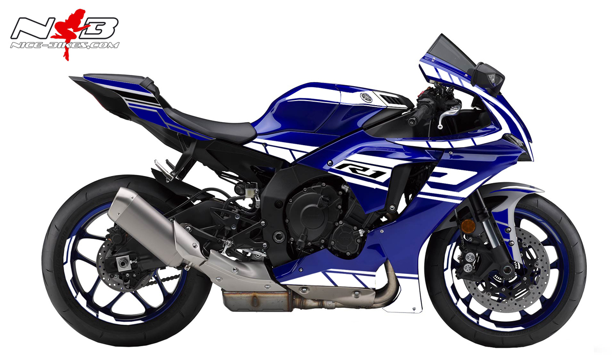 Foliendesign YAMAHA R1 Racing White
