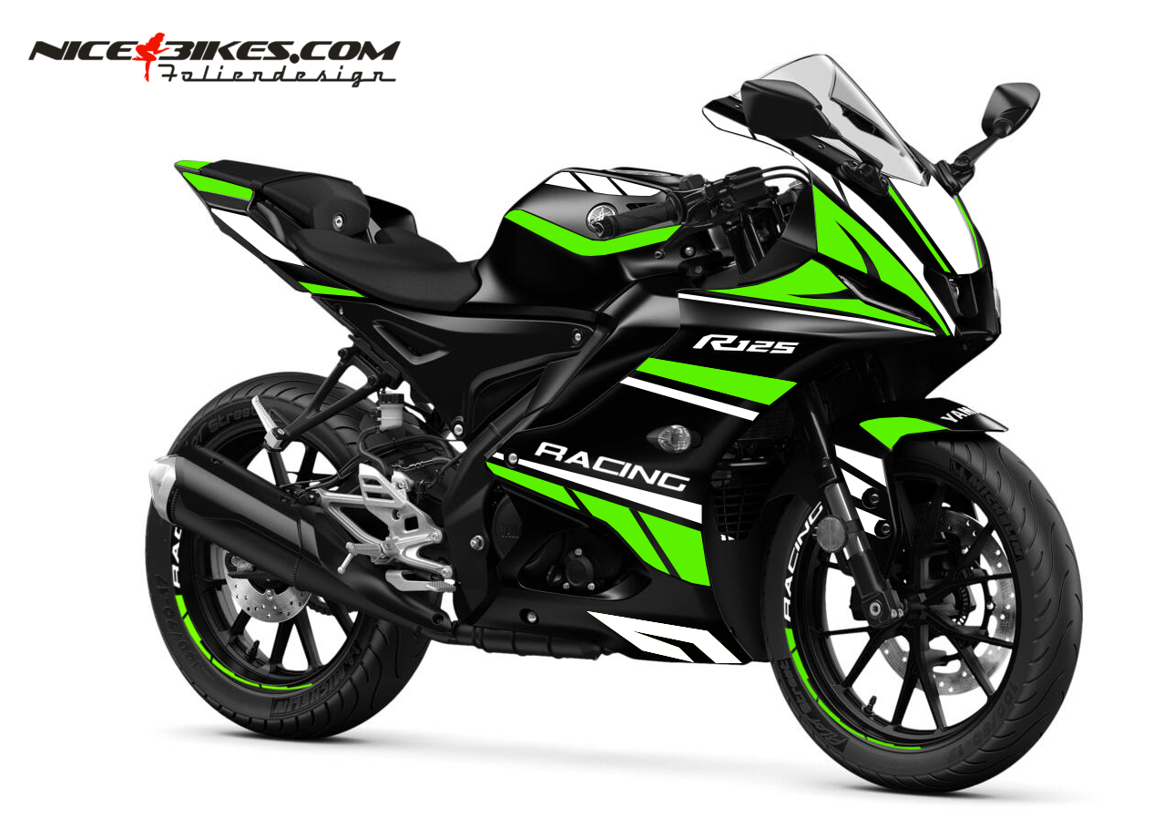 Foliendesign Yamaha R125 Limegreen
