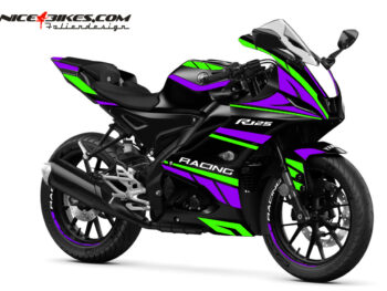 Foliendesign Yamaha R125  Limegreen - Manga Violett