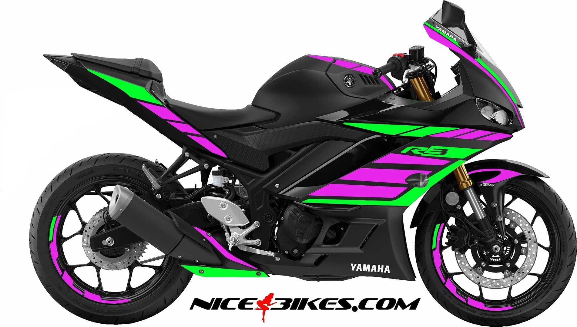 R3 Dekor Pretty Pink -Limegreen