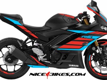 R3 Dekor Racing Red - Light Blue