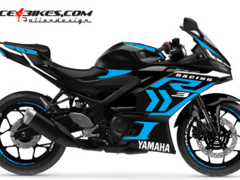 Foliendesign Yamaha R3 Light Blue