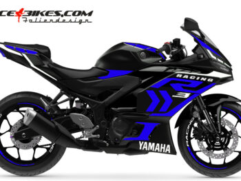 Foliendesign Yamaha R3 Racing Blue