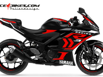 Foliendesign Yamaha R3 Racing Red