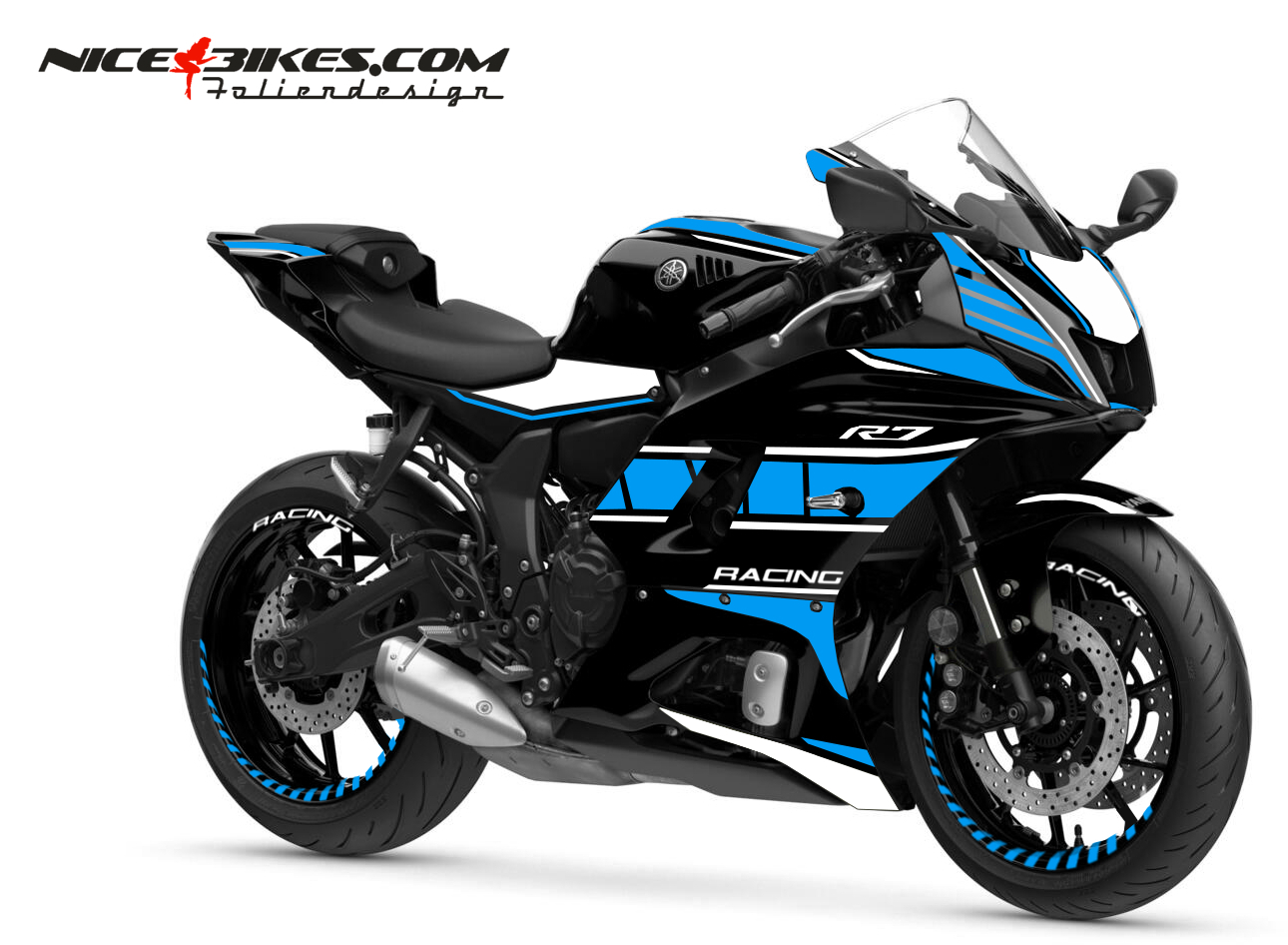 Foliendesign YAMAHA R7 Light Blue