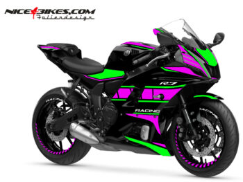 Foliendesign Yamaha R7 Limegreen - Pretty Pink