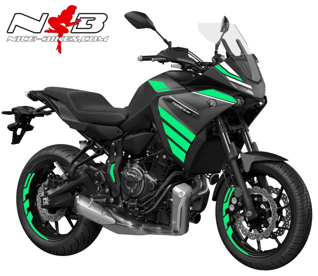 Foliendesign YAMAHA MT07 Tracer B.j. 2021 Miami Blue