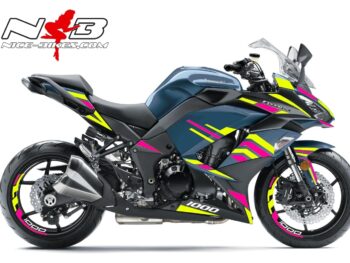 Z1000SX Neon gelb/pink für blaue Maschine