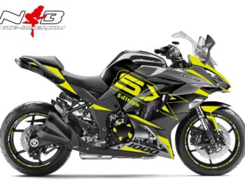 Z1000SX Foliendekor gelb auf schwarzer Maschine