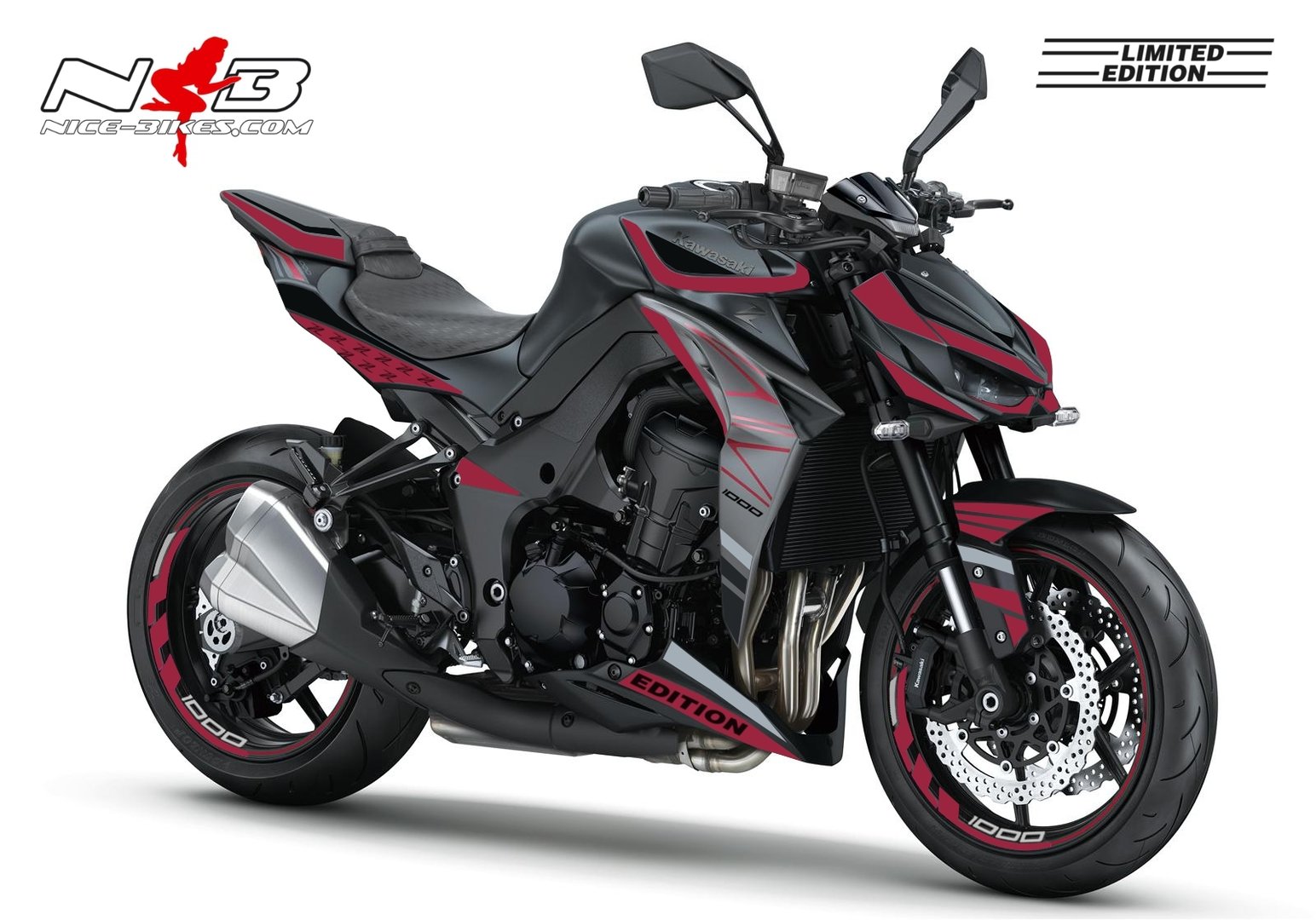 Z1000 schwarz / weinrot 2019