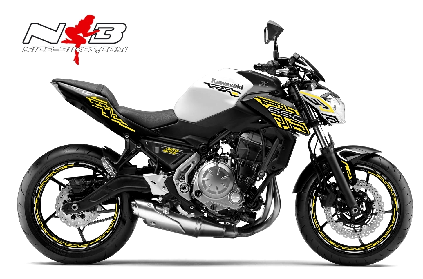 Z650 weiß / Foliendekor gelb