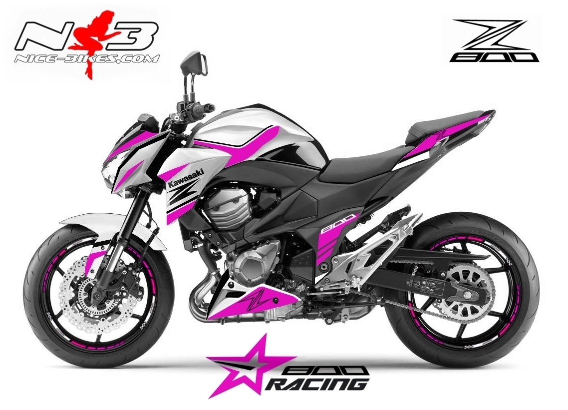 Z800 Foliendekor pink auf weißer Maschine