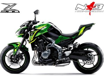 Z900 Candy Lime Green / Foliendekor schwarz matt / gelb