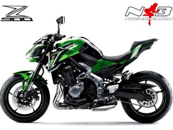 Z900 Candy Lime Green / Foliendekor schwarz matt / silber