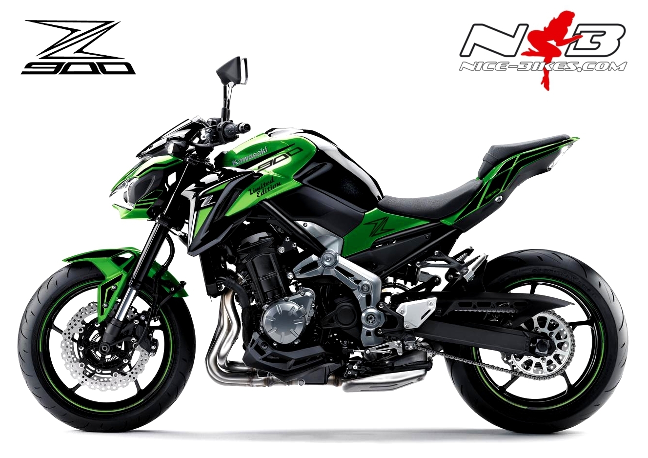 Z900 Candy Lime Green / Foliendekor schwarz matt