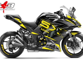 Z1000SX Dekor gelb auf schwarzer Maschine