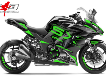 Z1000SX Dekor limegreen auf schwarzer Maschine