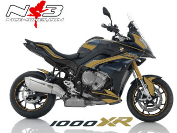 BMW S1000XR EDITION gold auf blauer Maschine 2017-18