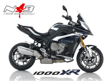 BMW S1000XR EDITION weiß auf blauer Maschine 2017- 18