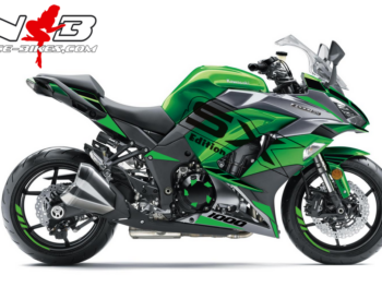 Z1000SX Dekor schwarz auf grüner Maschine