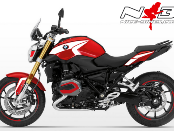 BMW R1200R Edition weiß auf roter Maschine 2018