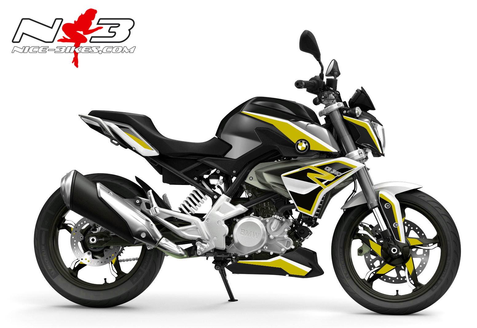 Dekorsatz G310R EDITION gelb auf schwarzer Machine 2017-