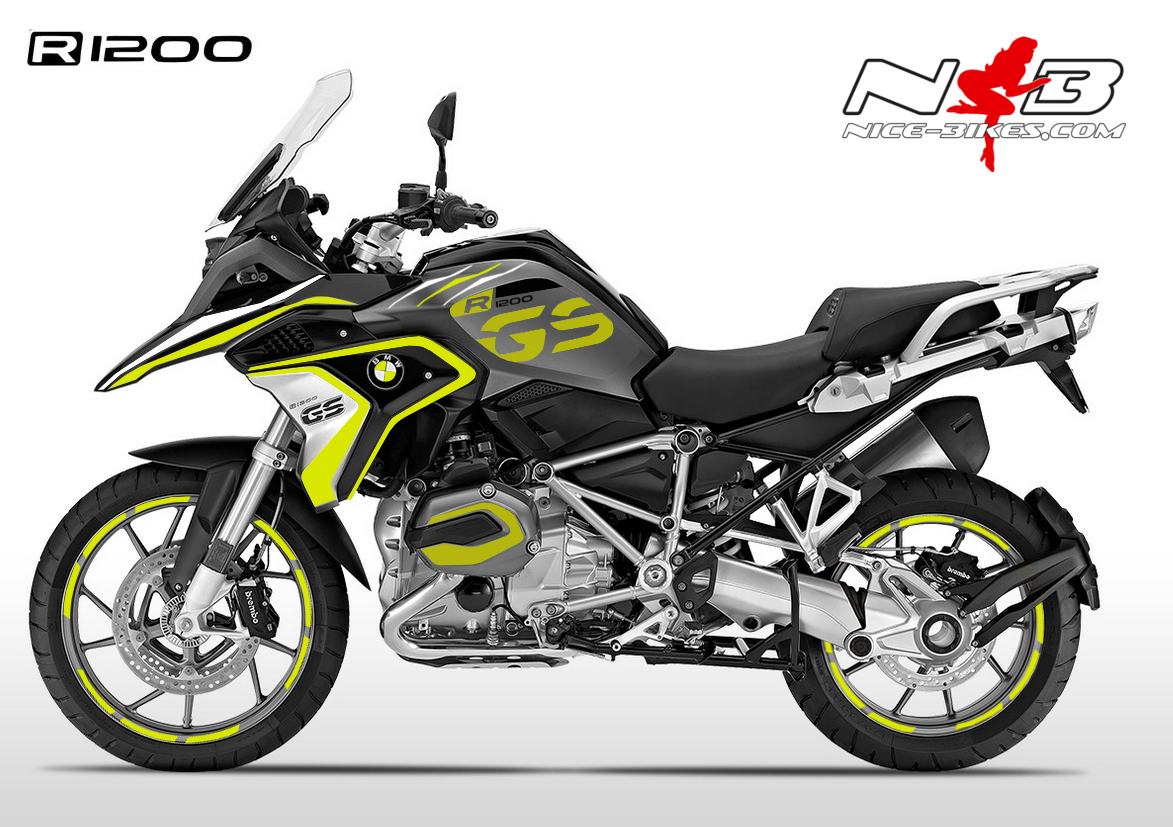 BMW GS Edition gelb auf schwarzer Maschine 2018