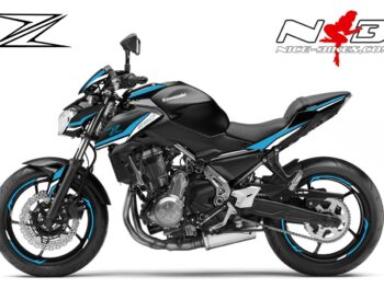 Z650 schwarz / Foliendekor hellblau-weiß