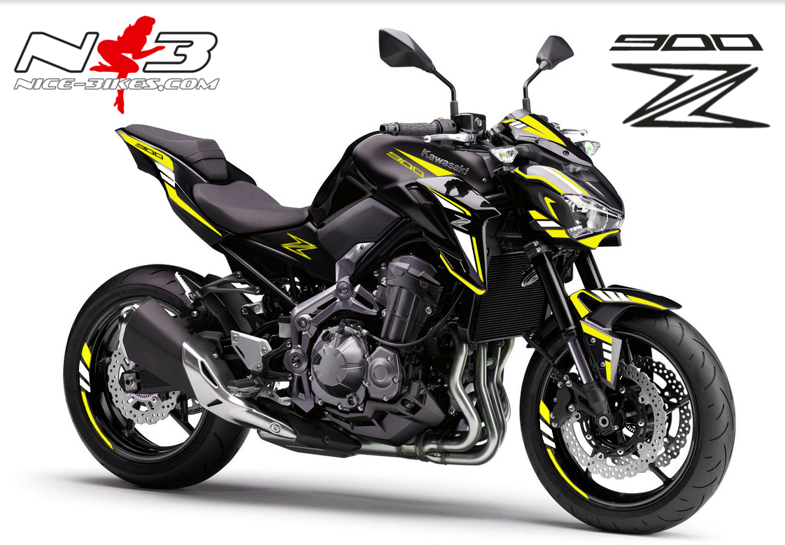Z900 schwarz / Foliendekor gelb/weiß 2018