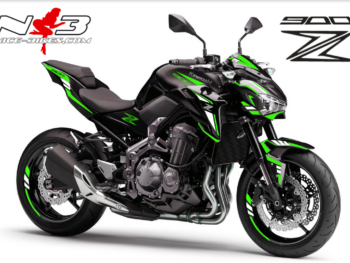 Z900 schwarz / Foliendekor limegreen-weiß 2018