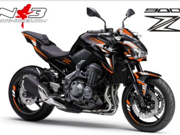 Z900 schwarz / Foliendekor orange-weiß 2018
