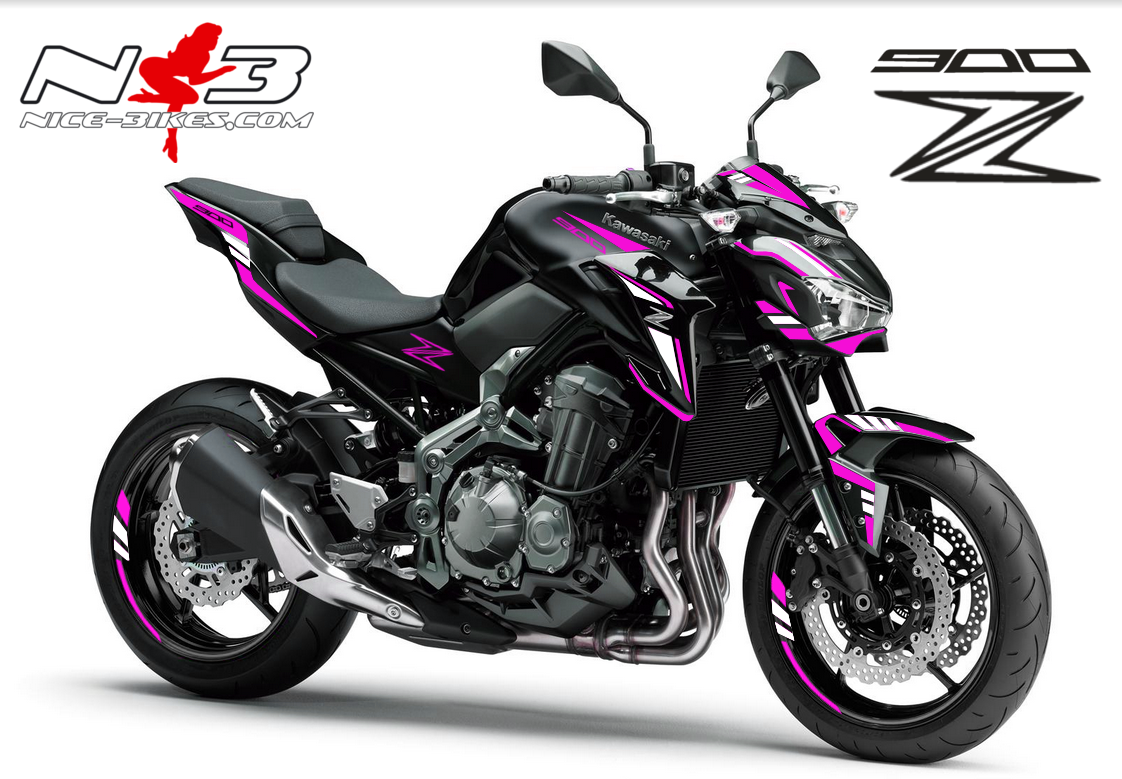 Z900 schwarz / Foliendekor pink-weiß 2018