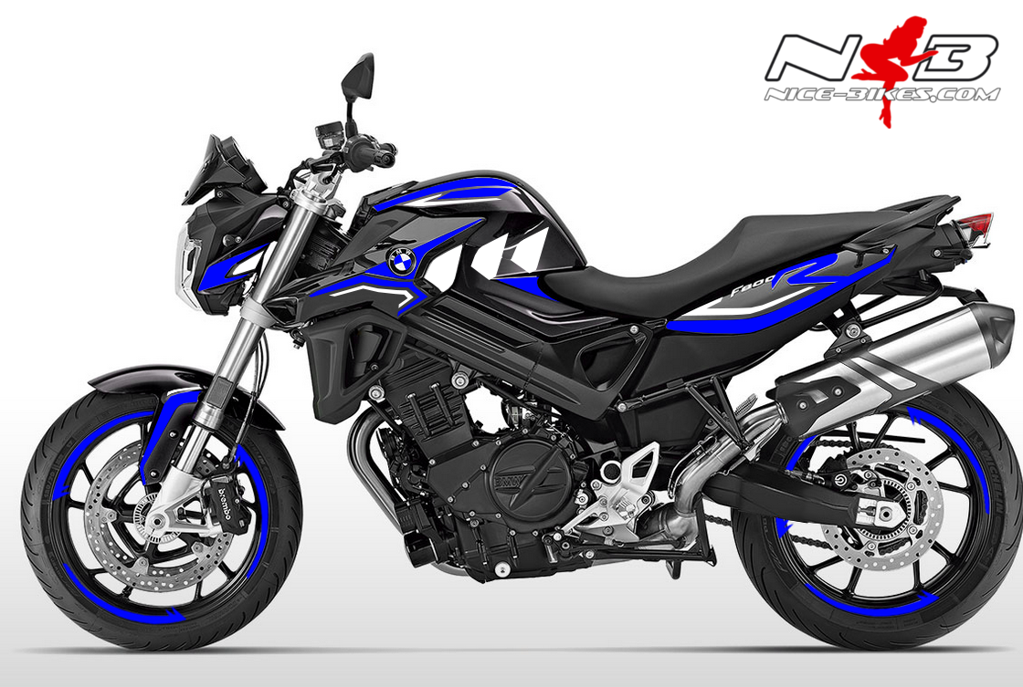 F800R Dekorsatz blau auf schwarzer Maschine 2019/20