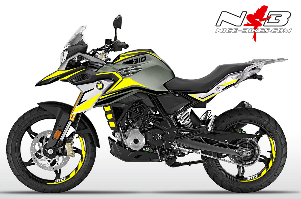 G310GS Dekorsatz gelb auf schwarzer Machine 2019/20