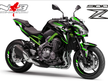 Z900 schwarz-grün / Foliendekor limegreen-weiß 2018