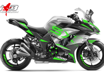 Z1000SX Dekor limegreen auf silbernen Maschine