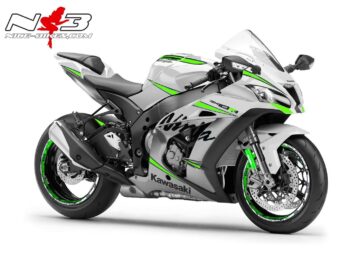 ZX-10R Ninja . Limegreen auf weißer Maschine 2017
