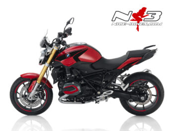 BMW R1200R Edition schwarz auf roter Maschine 2017-